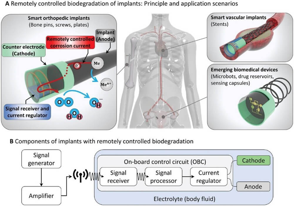 Remotely Controlled Electrochemical Degradation