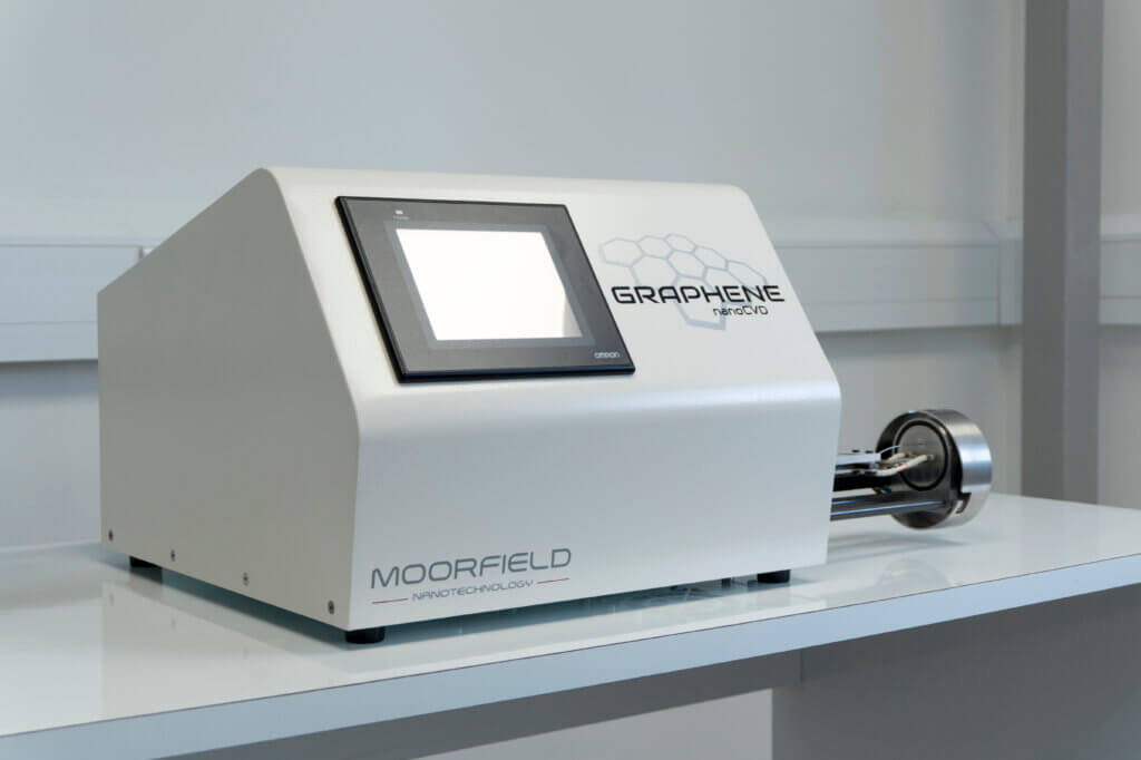 nanoCVD-8G benchtop CVD graphene synthesis system with stage open